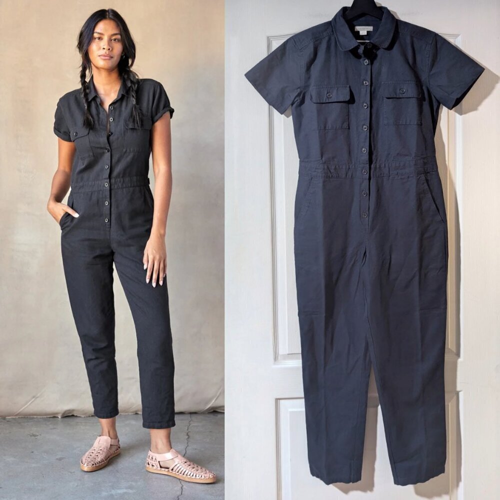 NEW! Outerknown | S.E.A. Suit, Short Sleeve Jumpsuit in Navy Blue